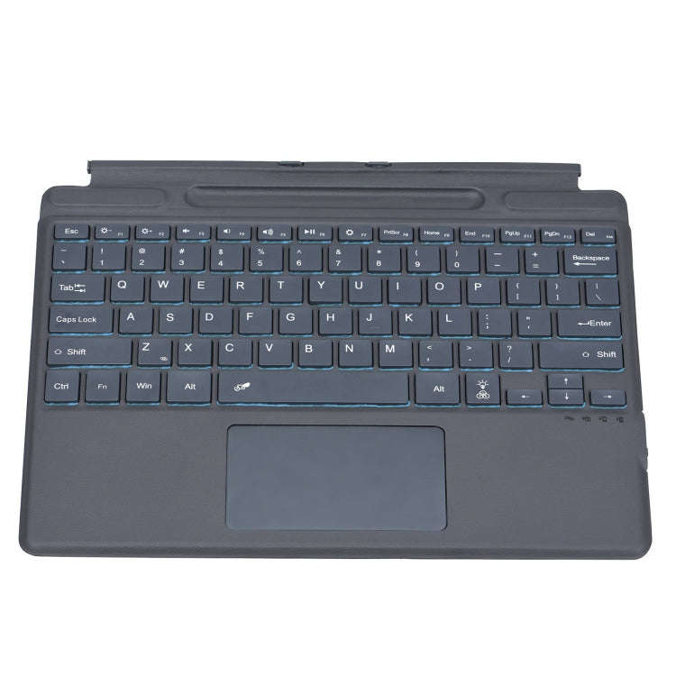 For Microsoft Surface Pro 8 Tablet Colorful Backlight Bluetooth Keyboard Leather Case with Pen Sl...