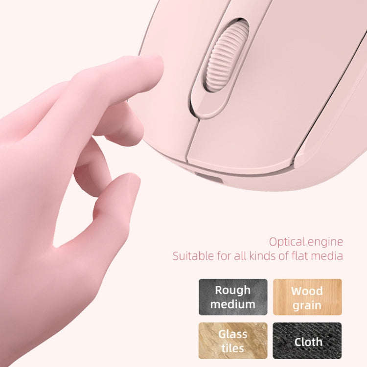 HXSJ M107 4-buttons 1600 DPI 2.4GHz Wireless Mouse, Battery Version, Dual Mode Rechargeable