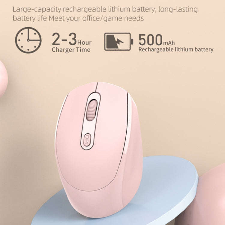 HXSJ M107 4-buttons 1600 DPI Dual Mode 2.4GHz + Bluetooth 5.1 Wireless Rechargeable Mouse, Batter...