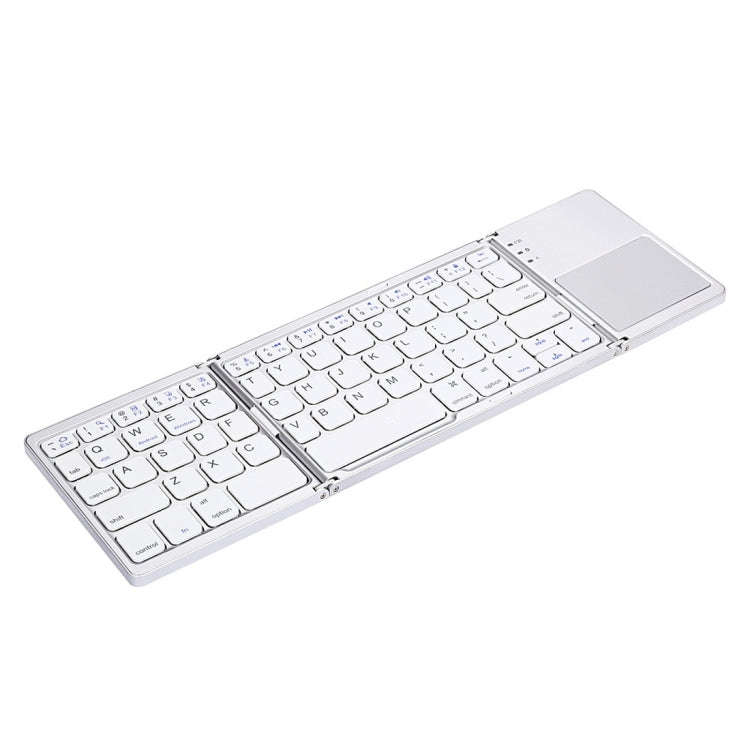 B033 Rechargeable 3-Folding 64 Keys Bluetooth Wireless Keyboard with Touchpad, 3-Folding 64 Keys ...