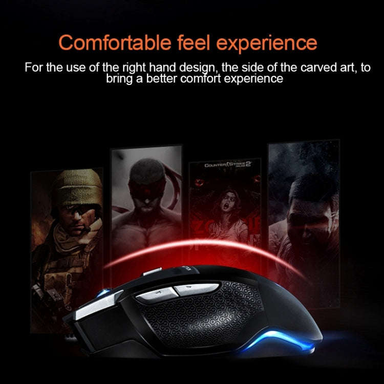 AULA Series SoulKiller II Colourful Light 7D Optical Competitive USB Wired Game Mouse, Maximum Re...