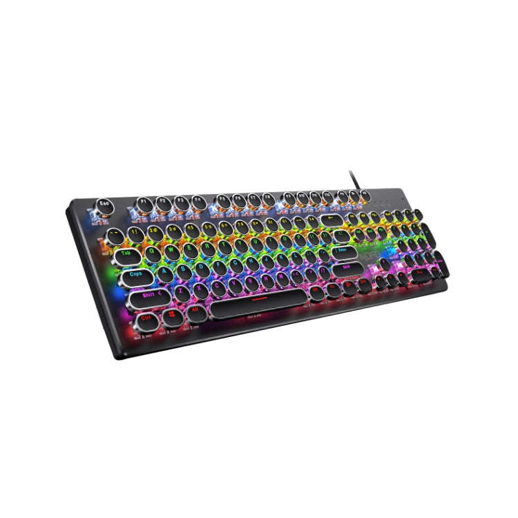 YINDIAO Electroplating Punk Mixed Light USB Mechanical Gaming Wired Keyboard, Tea Shaft, Electrop...