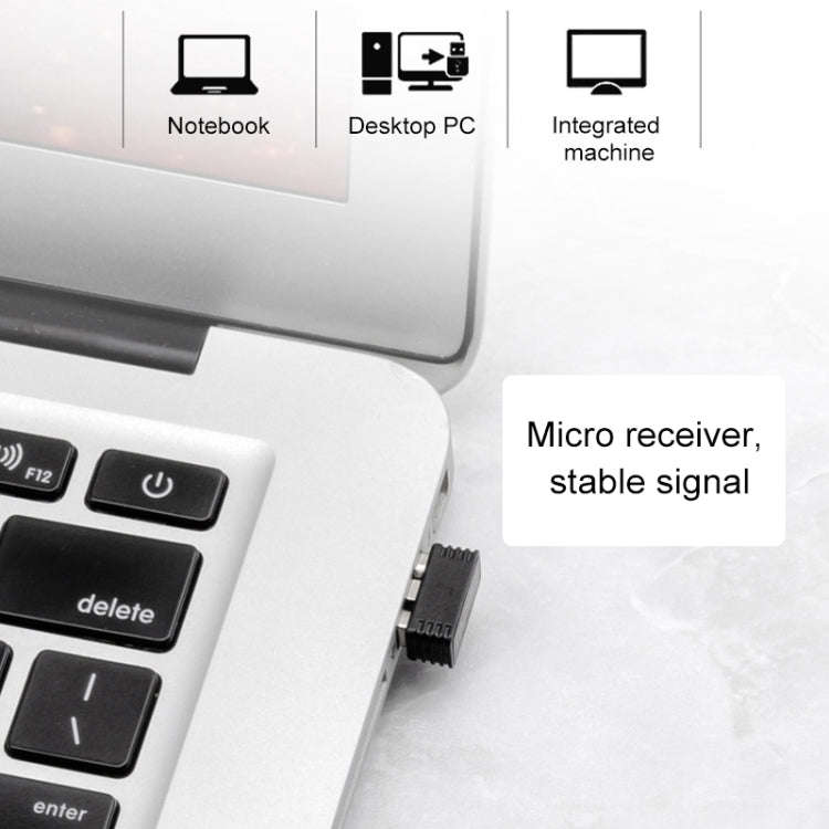ET X-08 7-keys 2400DPI 2.4G Wireless Mute Gaming Mouse with USB Receiver & Colorful Backlight