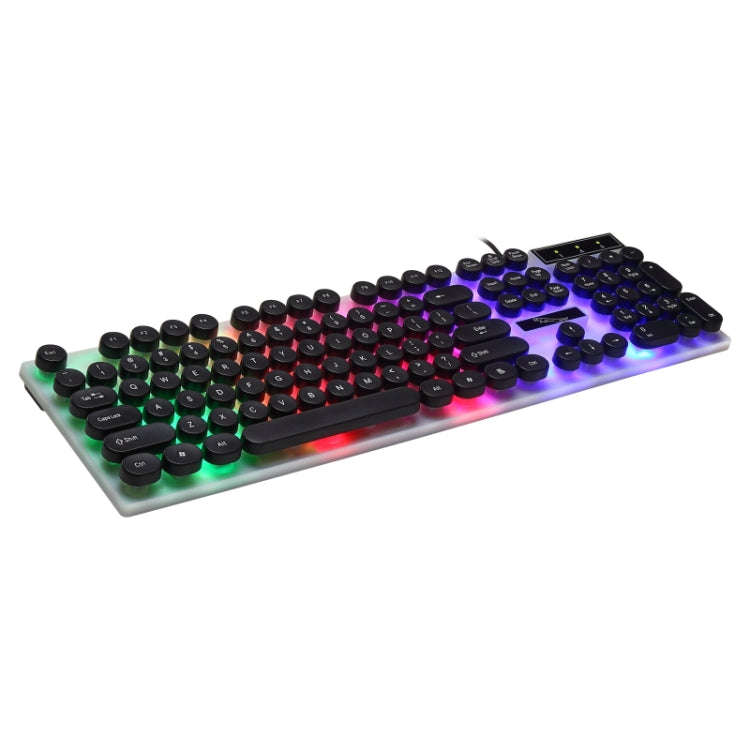 Chasing Leopard G21 USB 104-keys Waterproof Floating Round Punk Keycap Colorful Backlight Mechani...