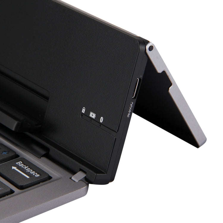 F18 Ultra-slim Rechargeable Foldable 58 Keys Bluetooth Wireless Keyboard with Holder