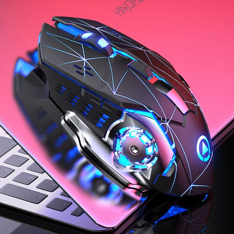 YINDIAO A4 2.4GHz 1600DPI 3-modes Adjustable Rechargeable Wireless Silent Gaming Mouse (Star Blac...