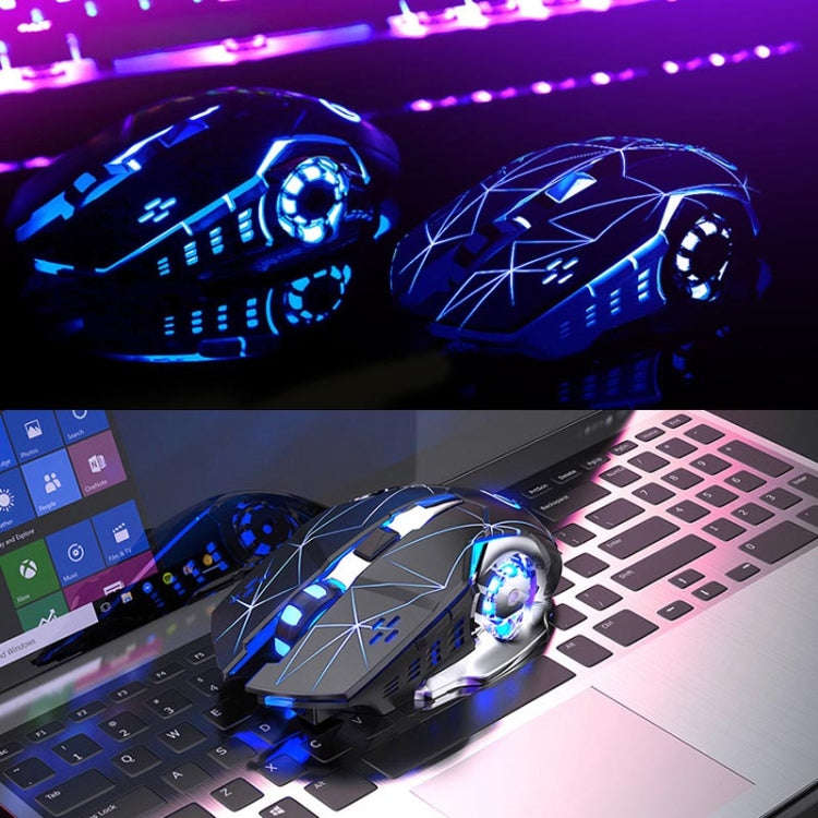 YINDIAO A4 2.4GHz 1600DPI 3-modes Adjustable Rechargeable Wireless Silent Gaming Mouse (Star Blac...