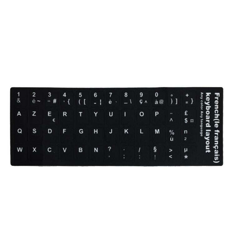 French Learning Keyboard Layout Sticker for Laptop / Desktop Computer Keyboard, French