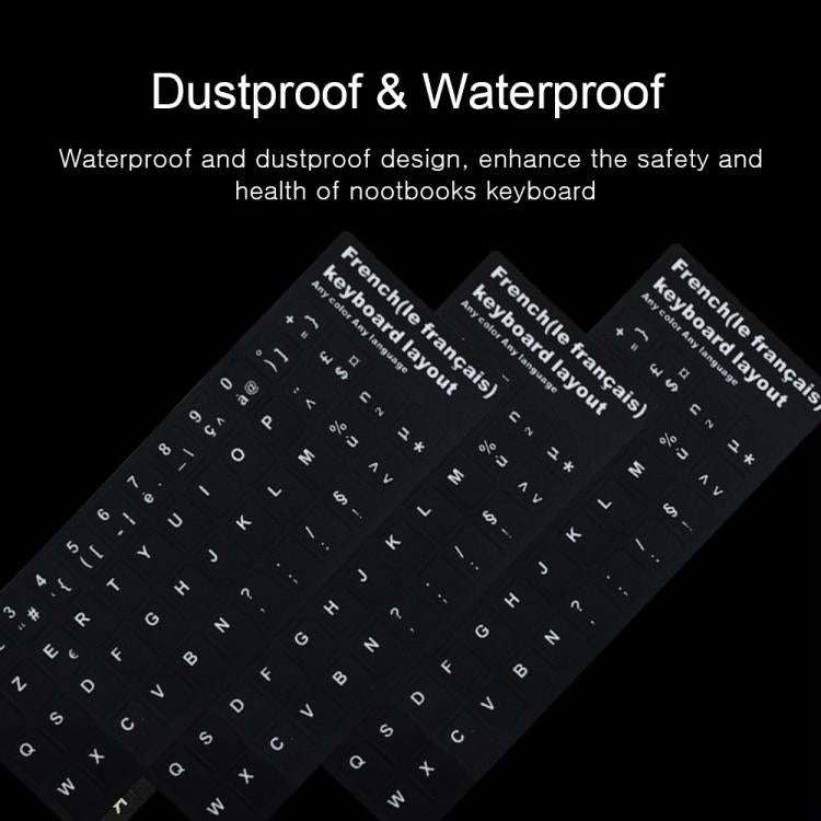 French Learning Keyboard Layout Sticker for Laptop / Desktop Computer Keyboard, French