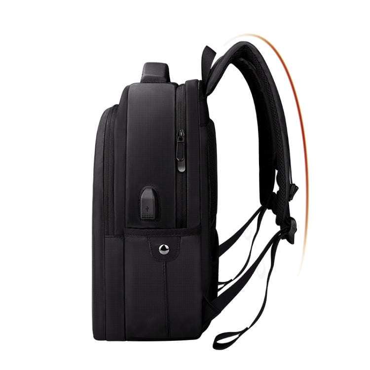 Polyester Laptop Backpack for Below 15 inch Laptops, with USB Interface Trunk Trolley Strap