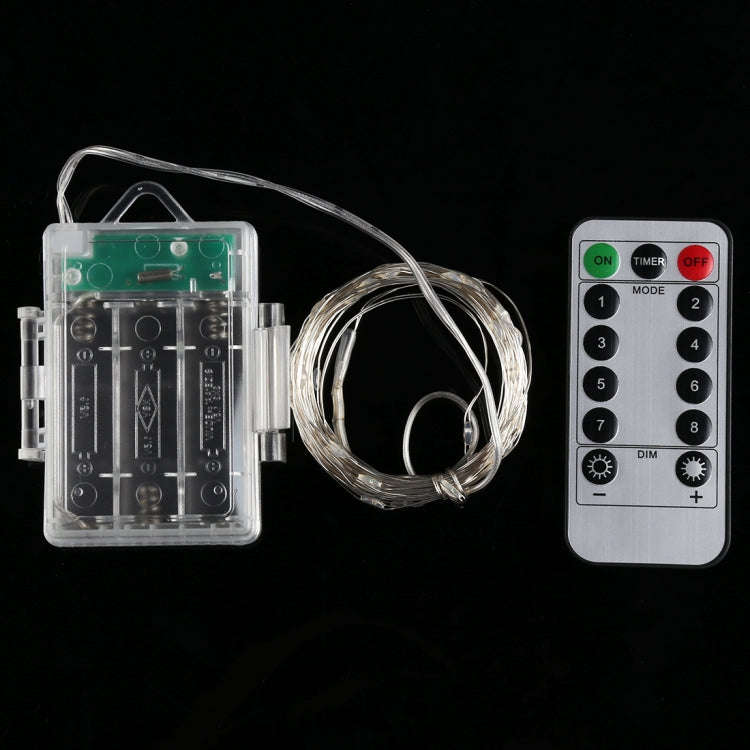 50 LEDs 3 x AA Batteries Box Fairy Lamp Decorative Light with Remote Control, DC 5V, Colorful Lig...
