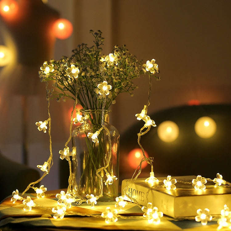 6m 40 LEDs Cherry Blossom  Holiday Decorative Light, Battery Powered, 6m Colorful Light, 6m Warm ...