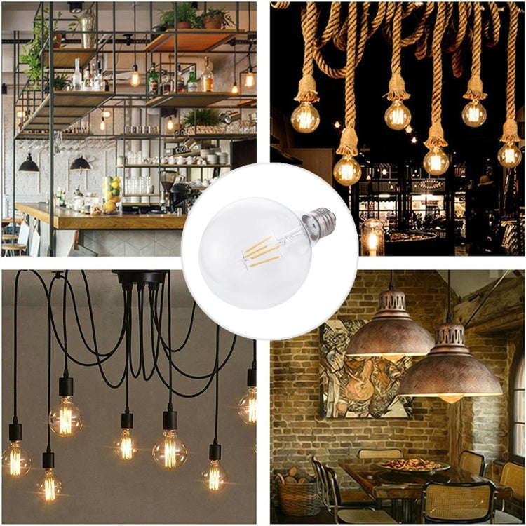 G95 E27 4W 4 LEDs 450 LM 3000K Retro Dimming LED Filament Light Bulb Energy Saving Light, AC 220V...