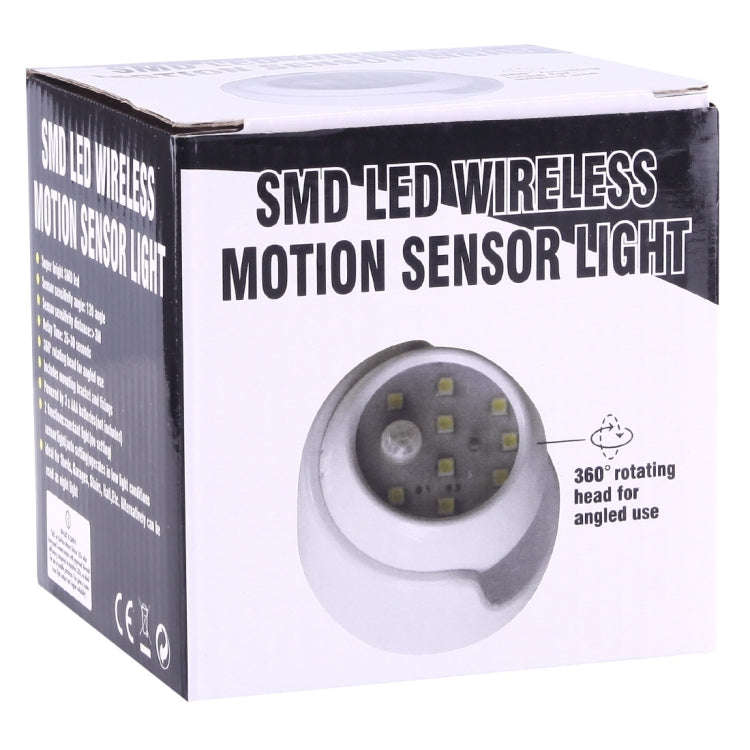 9 LEDs 240 LM 6000K 360 Degrees Rotation Wireless Motion Sensor Wardrobe Light / Night Light / Wa...