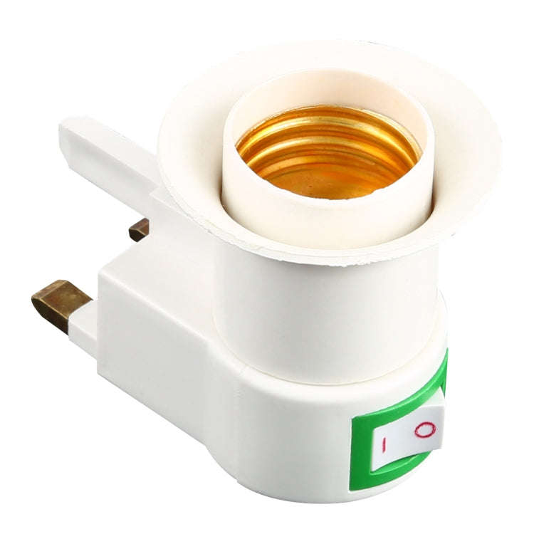 E27 Socket Type Light Holder Base Lamp Holder Converter with Switch, UK Plug, UK Plug