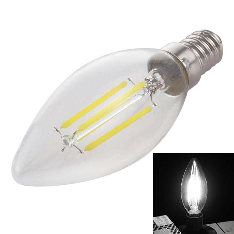 C35 E14 4W 4 LEDs 300 LM 3000K Dimmable Retro LED Filament Light Bulb Energy Saving Light, AC 220...