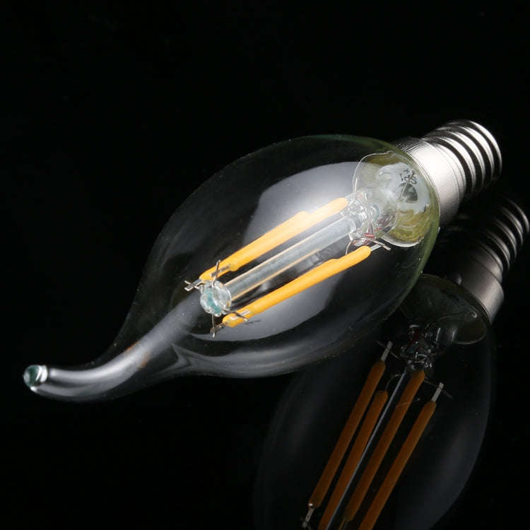 C35 E14 4W 4 LEDs 300 LM 3000K Dimmable Retro LED Filament Light Bulb Energy Saving Light, AC 220...