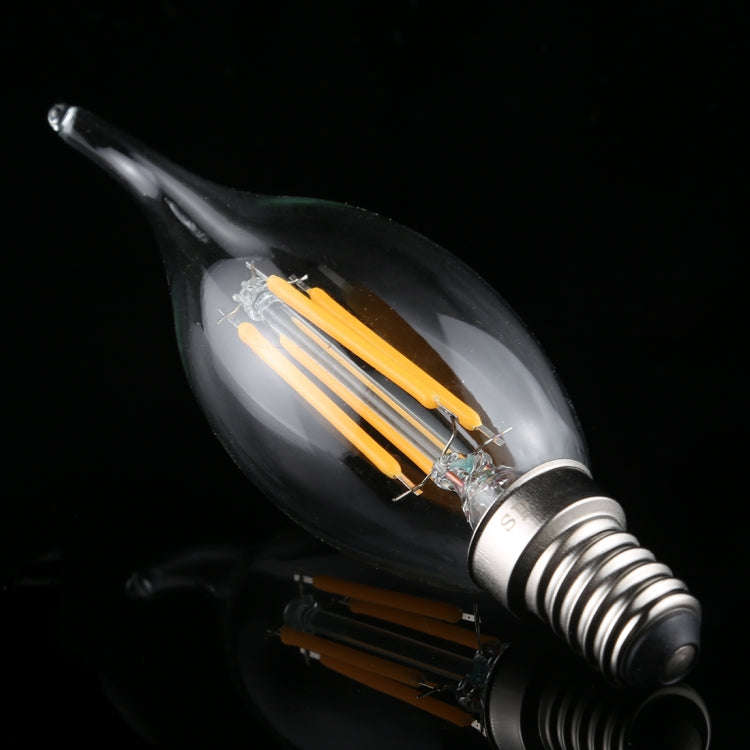 C35 E14 4W 4 LEDs 300 LM 3000K Dimmable Retro LED Filament Light Bulb Energy Saving Light, AC 220...