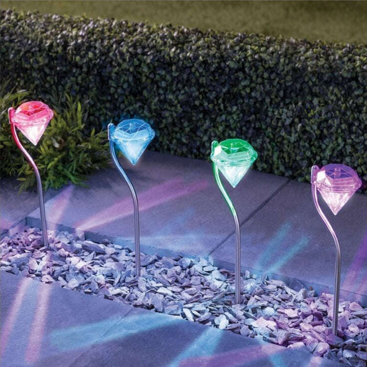 Outdoor Garden Landscape Path Decorative Diamond Lights, Random Color Delivery