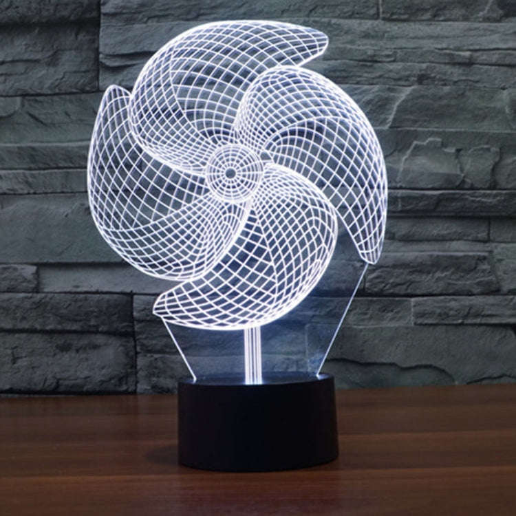 7 Color Discoloration Creative Visual Stereo Lamp Desk Lamp Night Light, Big Pinwheel Style