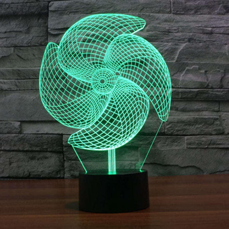 7 Color Discoloration Creative Visual Stereo Lamp Desk Lamp Night Light, Big Pinwheel Style
