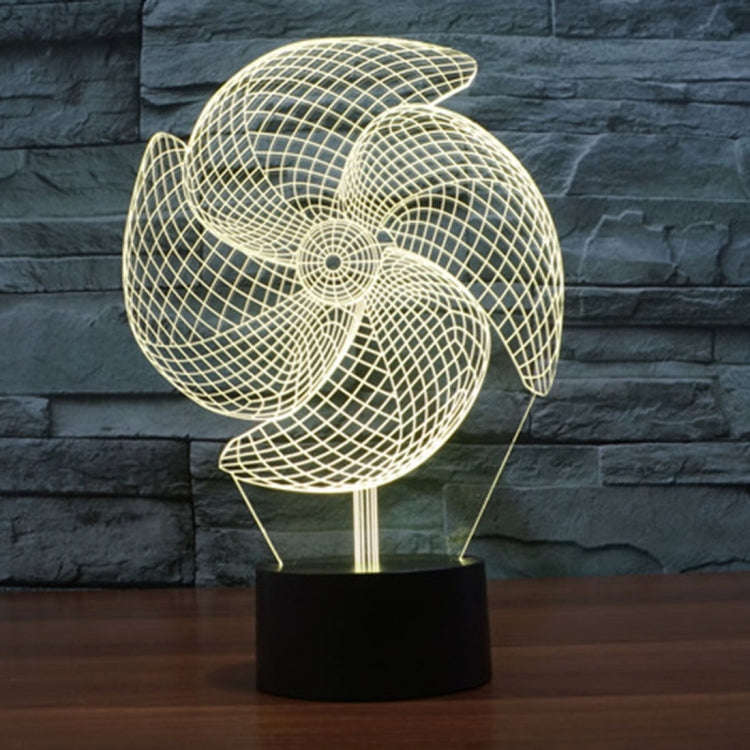 7 Color Discoloration Creative Visual Stereo Lamp Desk Lamp Night Light, Big Pinwheel Style