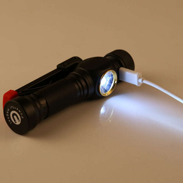 W550 10W 800LM USB Charging T6 + COB IPX6 Waterproof Strong LED Flashlight Work Lamp with 5-Modes