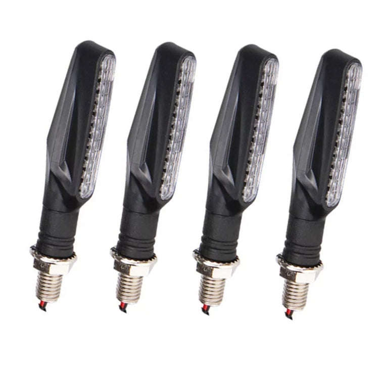 4 PCS DC 12V Motorcycle 12-LED Turn Signal Indicators Blinker Light, (Yellow Light), 12 LED