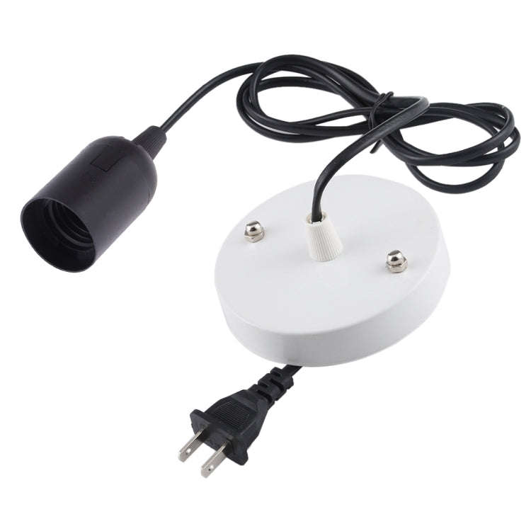 E27 Wire Cap Lamp Holder Chandelier Power Socket with Base & 1.5m Extension Cable, US Plug, E27