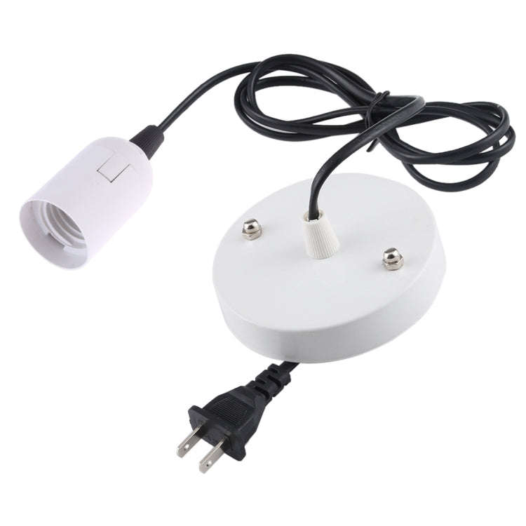 E27 Wire Cap Lamp Holder Chandelier Power Socket with Base & 1.5m Extension Cable, US Plug, E27