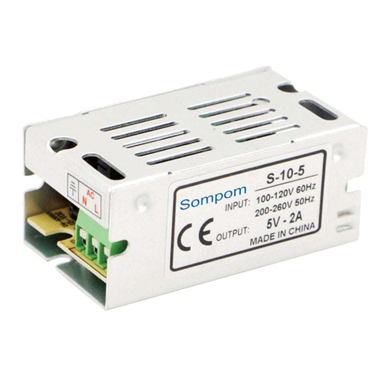 SOMPOM S-10-5 10W 5V 2A Switching Driver LED Light Strip Display Screen Lighting Monitor Power Su...