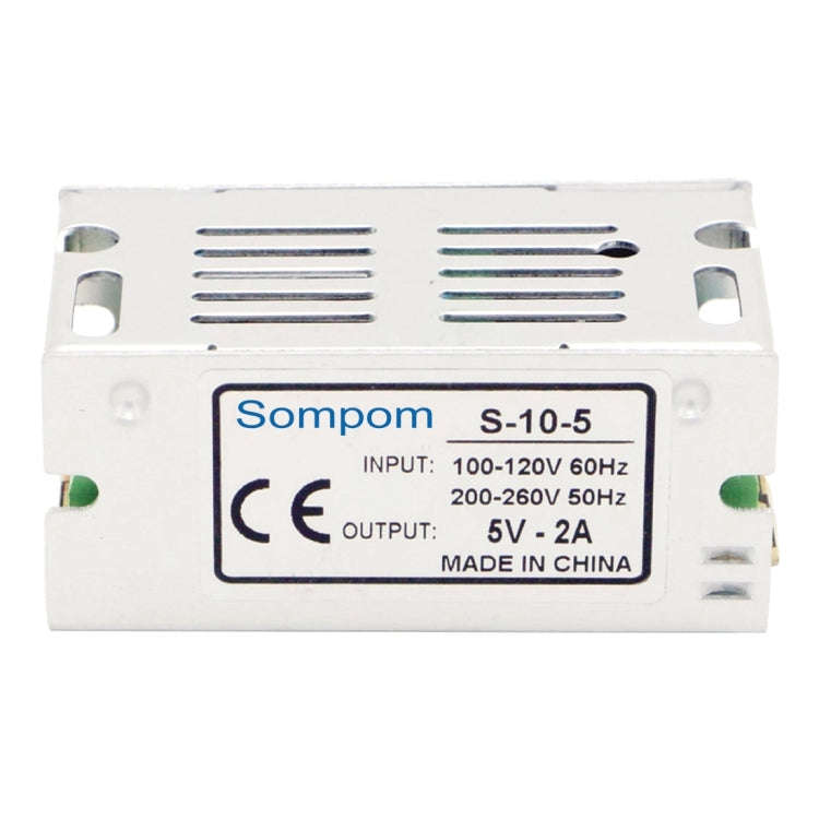 SOMPOM S-10-5 10W 5V 2A Switching Driver LED Light Strip Display Screen Lighting Monitor Power Su...