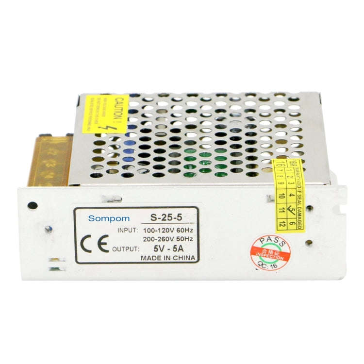 SOMPOM S-25-5 25W 5V 5A Switching Driver LED Light Strip Display Screen Lighting Monitor Power Su...