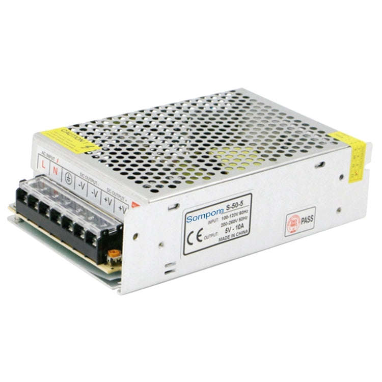 SOMPOM S-50-5 50W 5V 10A Switching Driver LED Light Strip Display Screen Lighting Monitor Power S...