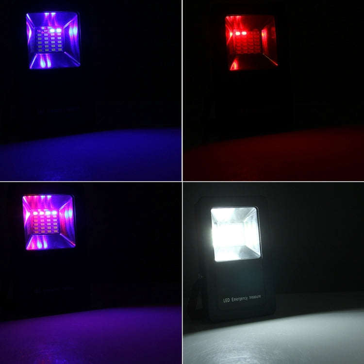 24 LEDs SMD5730 2400LM 6000-6500K Red and Blue Light Flashing Warning Lights Portable with Holder...