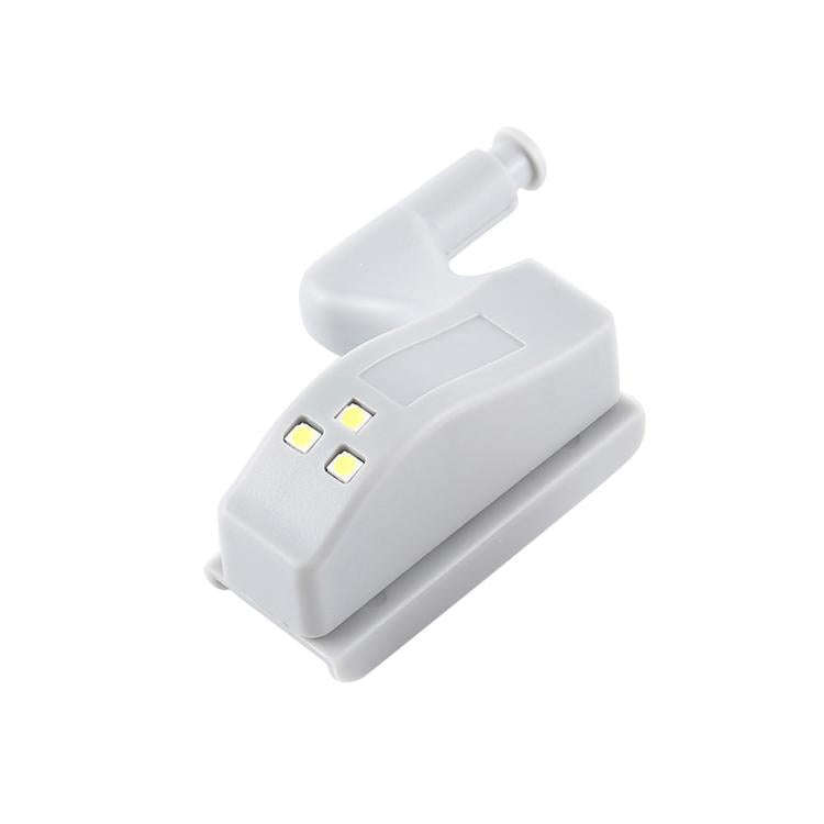 0.3W Universal Inner Hinge LED Sensor lamp Cupboard 3 LEDs Night light Auto ON/OFF Bulb, 1 PCS Wh...