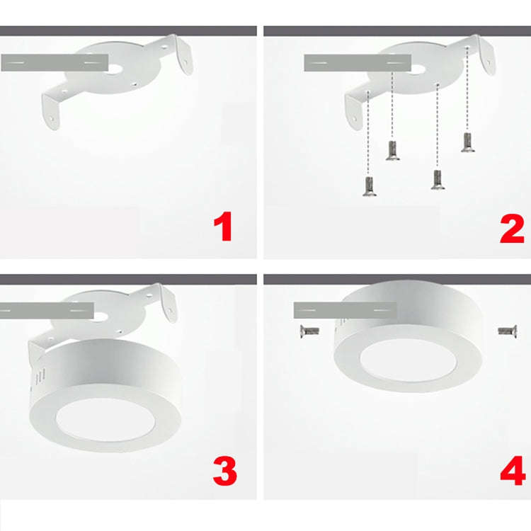 12cm 30 LEDs SMD 2835, AC 85-265V, 6W Warm White Light