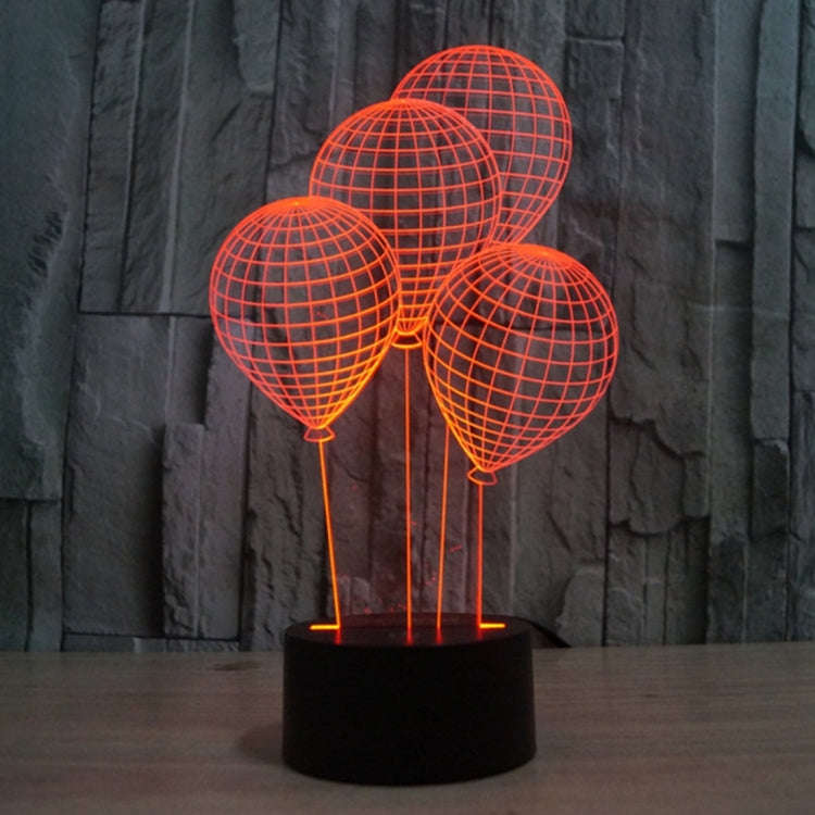 7 Color Discoloration Creative Visual Stereo Lamp Desk Lamp Night Light, Balloon Style