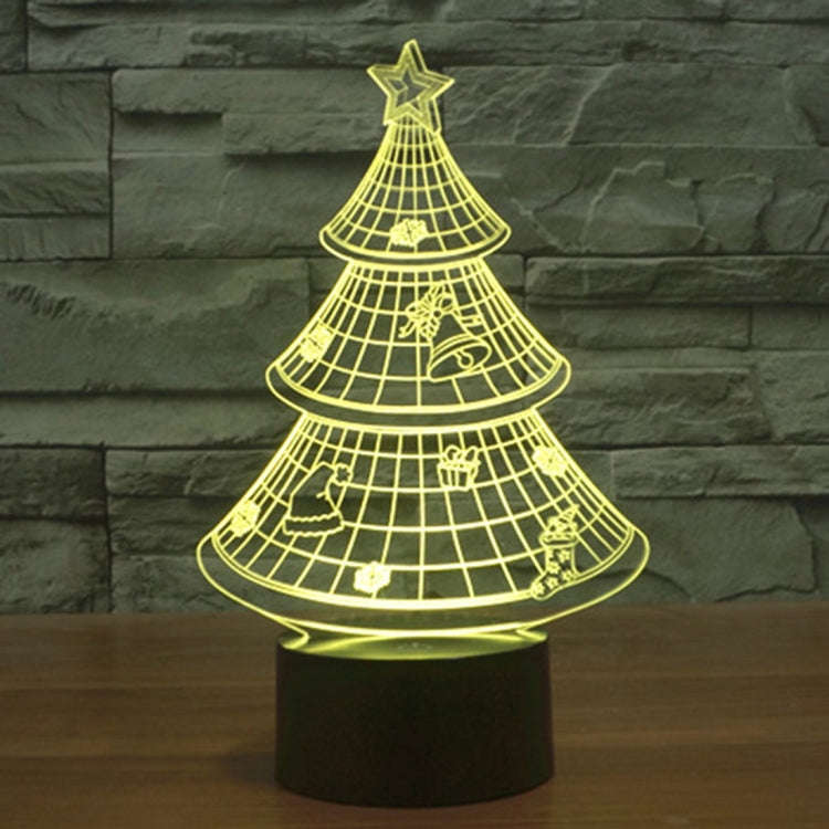 7 Color Discoloration Creative Visual Stereo Lamp Desk Lamp Night Light, Christmas Tree Style