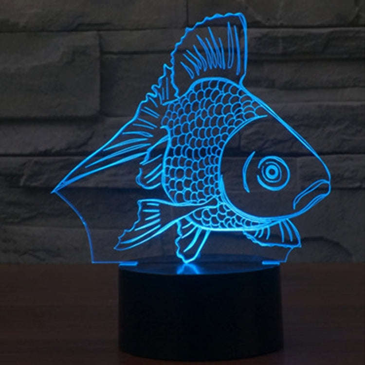 7 Color Discoloration Creative Visual Stereo Lamp Desk Lamp Night Light, Goldfish Style