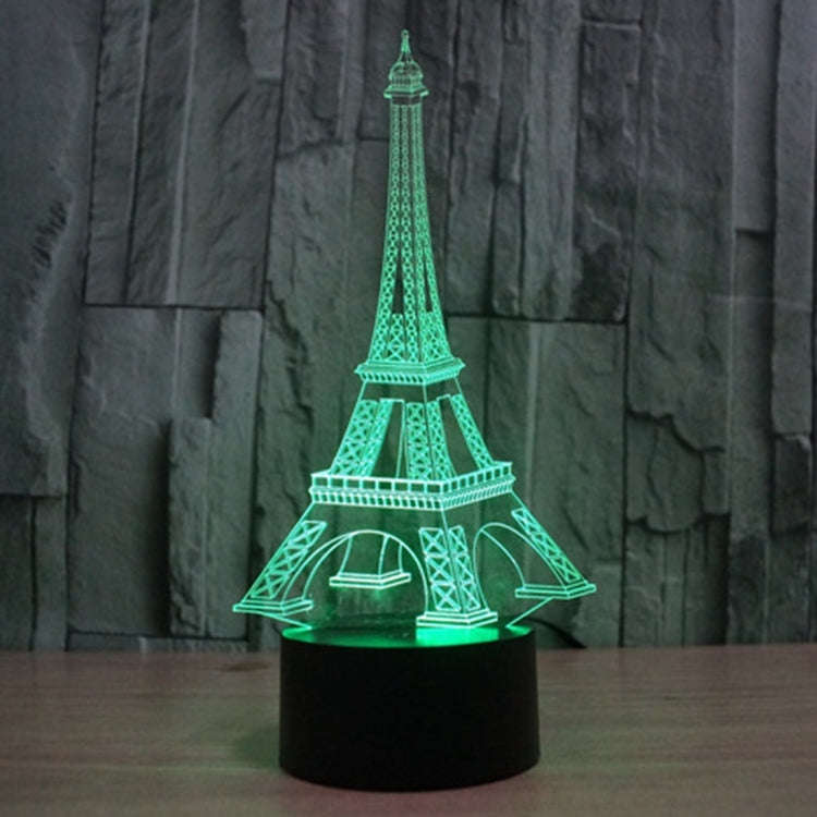 7 Color Discoloration Creative Visual Stereo Lamp Desk Lamp Night Light, Eiffel Tower Style
