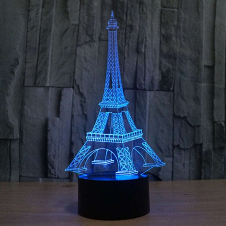 7 Color Discoloration Creative Visual Stereo Lamp Desk Lamp Night Light, Eiffel Tower Style