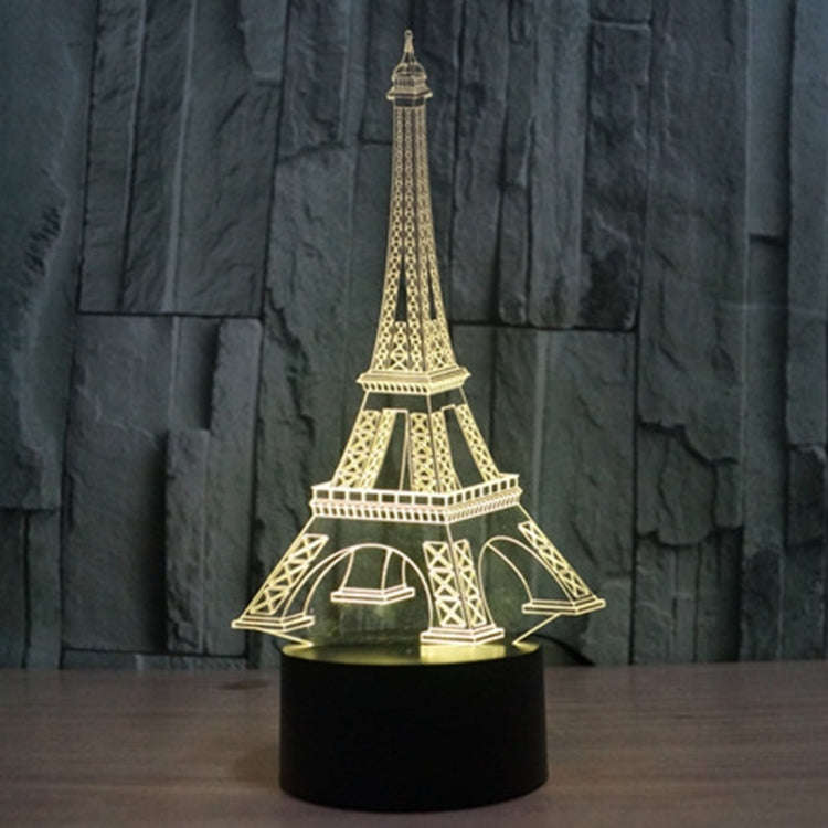 7 Color Discoloration Creative Visual Stereo Lamp Desk Lamp Night Light, Eiffel Tower Style