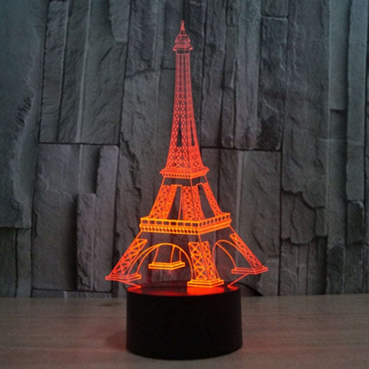 7 Color Discoloration Creative Visual Stereo Lamp Desk Lamp Night Light, Eiffel Tower Style