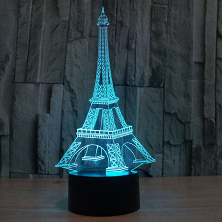 7 Color Discoloration Creative Visual Stereo Lamp Desk Lamp Night Light, Eiffel Tower Style