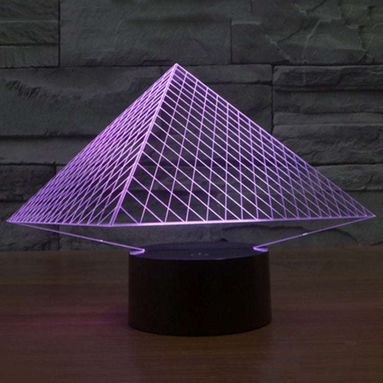 7 Colour Discoloration Creative Visual Stereo Lamp Desk Lamp Night Light, Pyramid Style