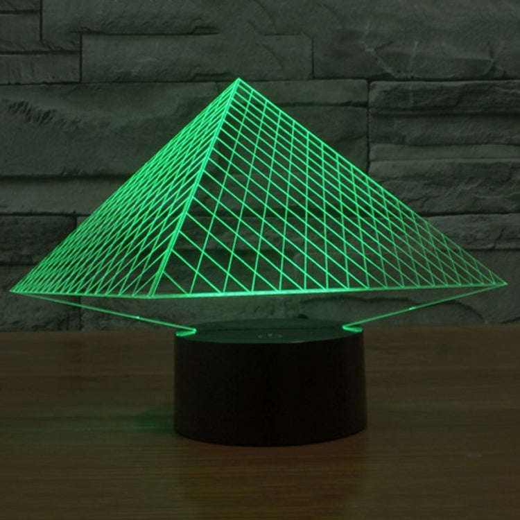 7 Colour Discoloration Creative Visual Stereo Lamp Desk Lamp Night Light, Pyramid Style