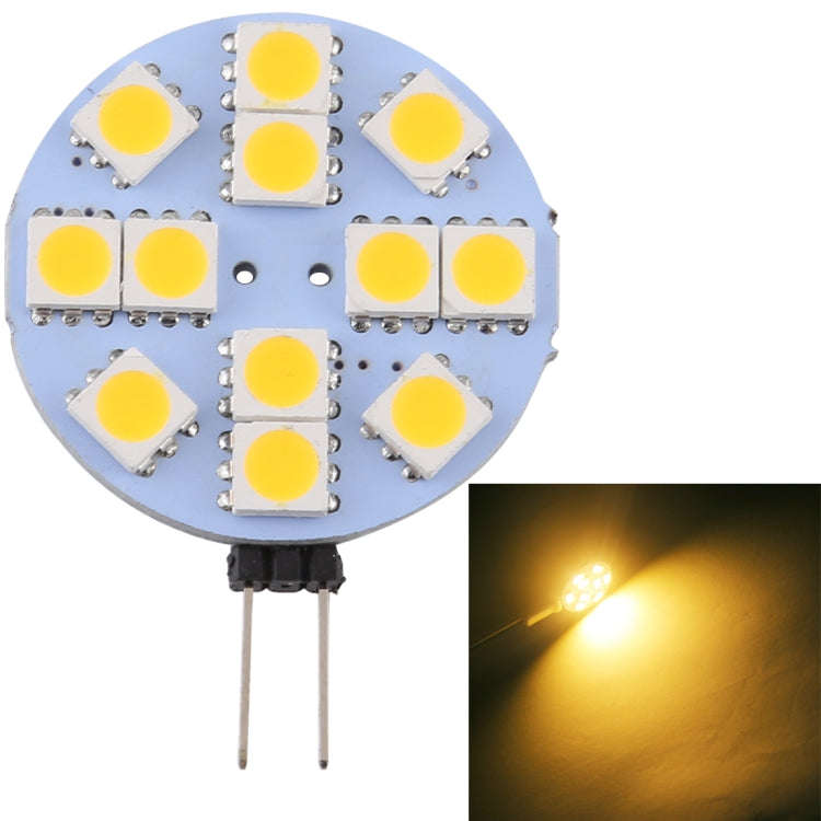 G4 12 LEDs SMD 5050 144LM 2800-3200K Stepless Dimming Energy Saving Light Pin Base Lamp Bulb, DC ...