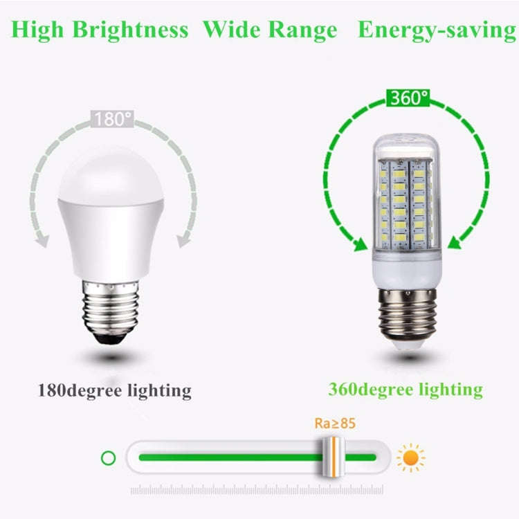 56 LEDs SMD 5730 Bulb, AC 220V, 5W 220V White Light, 5W 220V Warm White