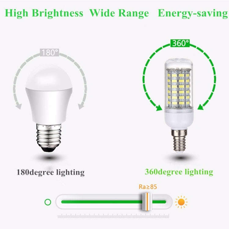 E14 5.5W 69 LEDs SMD 5730 LED Corn Light Bulb, AC 220-240V, AC 220-240V